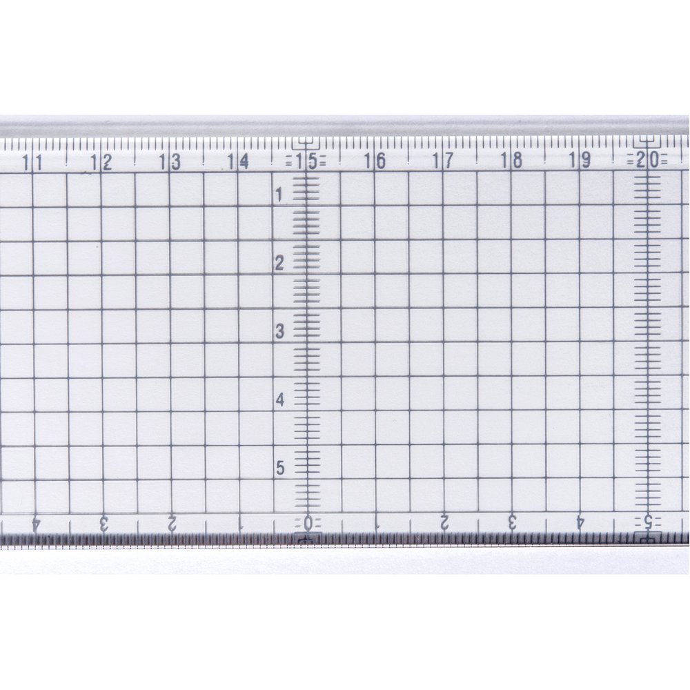 STAEDTLER 962 06-30 5mm Square Ruler for Cutting - 11.8 Inches (30 cm) Precision Measuring Tool for DIY Crafts, Sewing & Quilting Projects