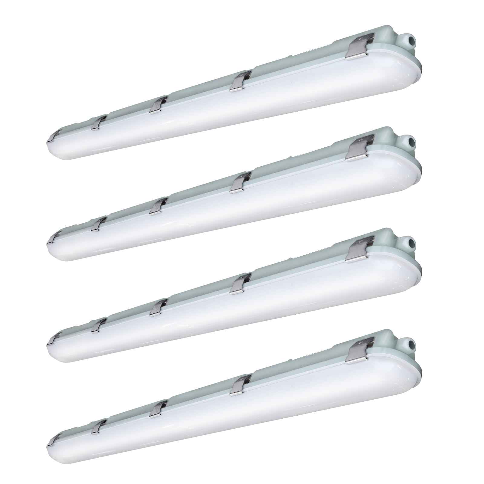 4FT Vapor Tight LED Light Fixture - 4420/4940/5850LM, 3500K/4000K/5000K CCT Selectable, Waterproof LED Vapor Light for Parking Lots, Carports, Car Wash, Garages (4-Pack) - Ideal for Indoor/Outdoor Commercial & Industrial Lighting