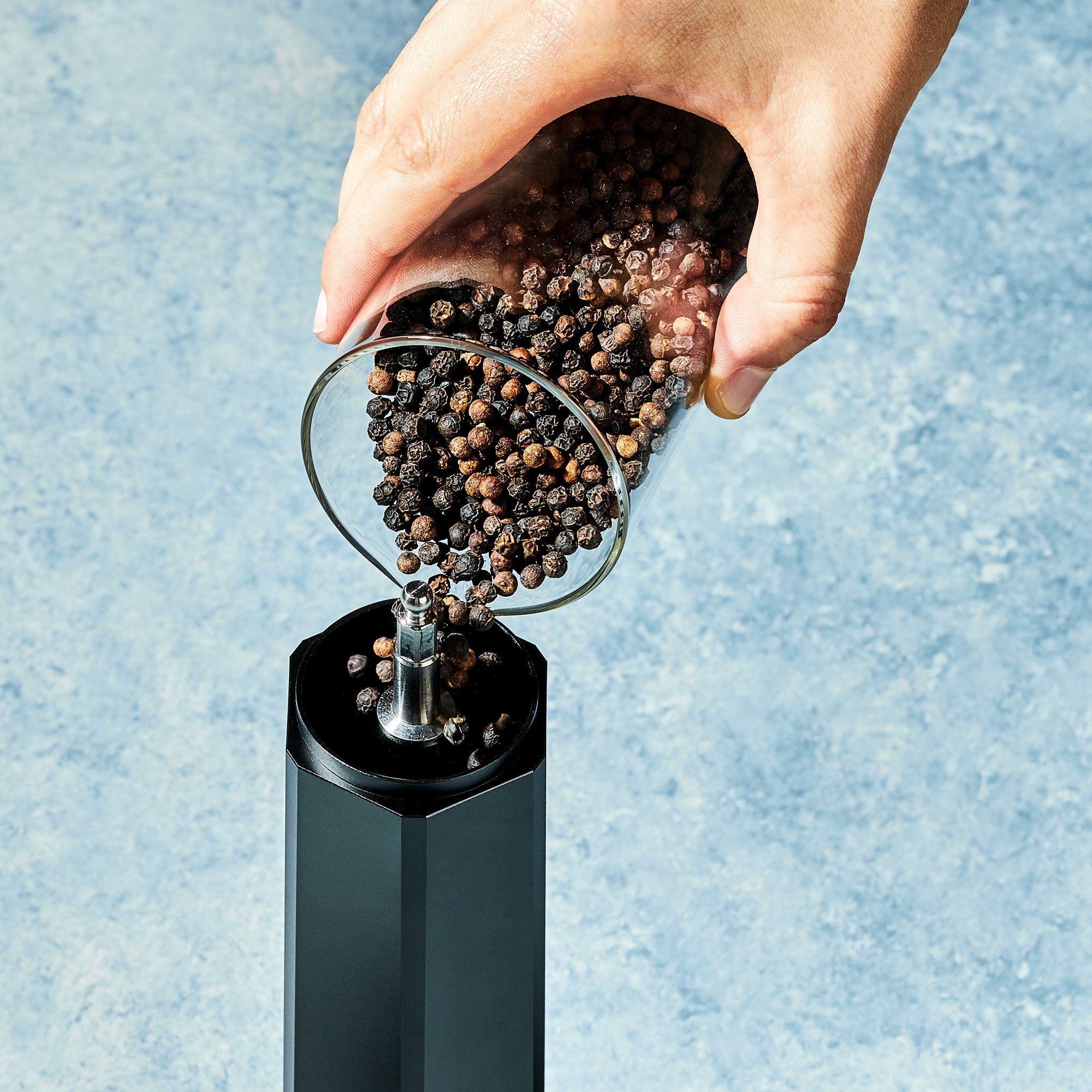 Premium HexMill Pepper Grinder - Adjustable Coarseness, Stainless Steel Mill for Freshly Ground Pepper - Perfect for Kitchen, Dining Table & Outdoor Cooking