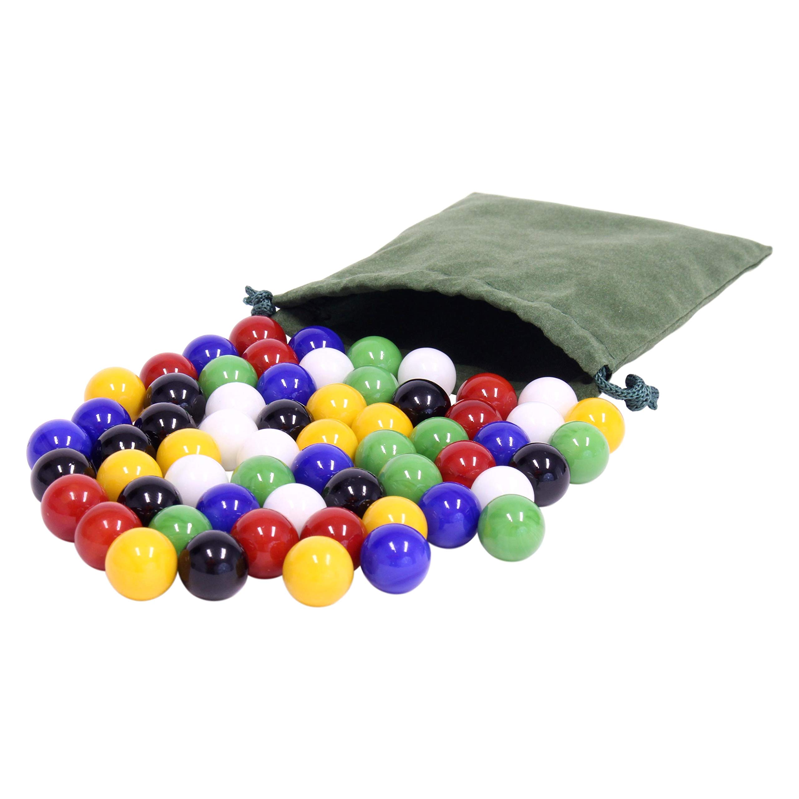 60 Glass Marbles for Chinese Checkers - 3/4