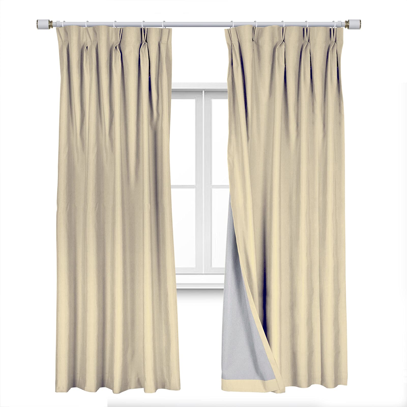 Blackout Curtains Set of 2 - Thermal Insulated Drapes for Bedroom & Home Theater