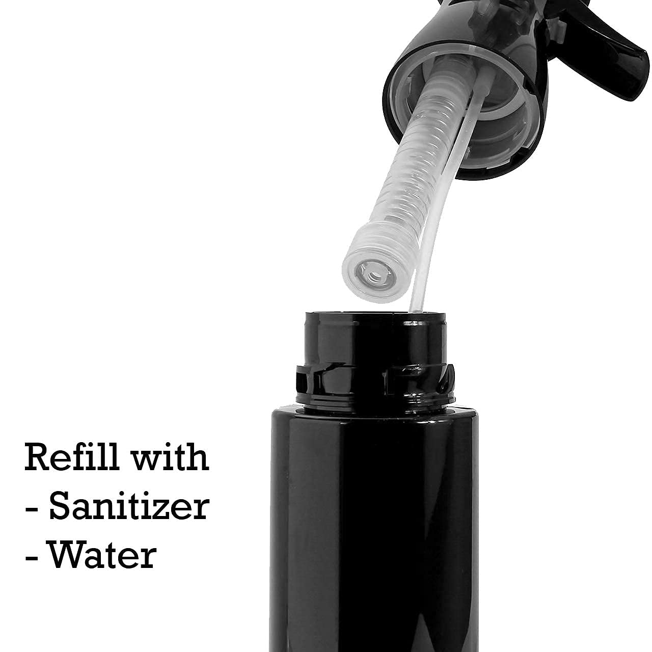 Kira Continuous Fine Mist Spray Bottle - Empty Aerosol Water Mister for Curly Hair Styling, Plant Care & Pet Grooming | Perfect for Morning Hair Taming, Hairstyling, Hydrating Plants & Pet Spraying