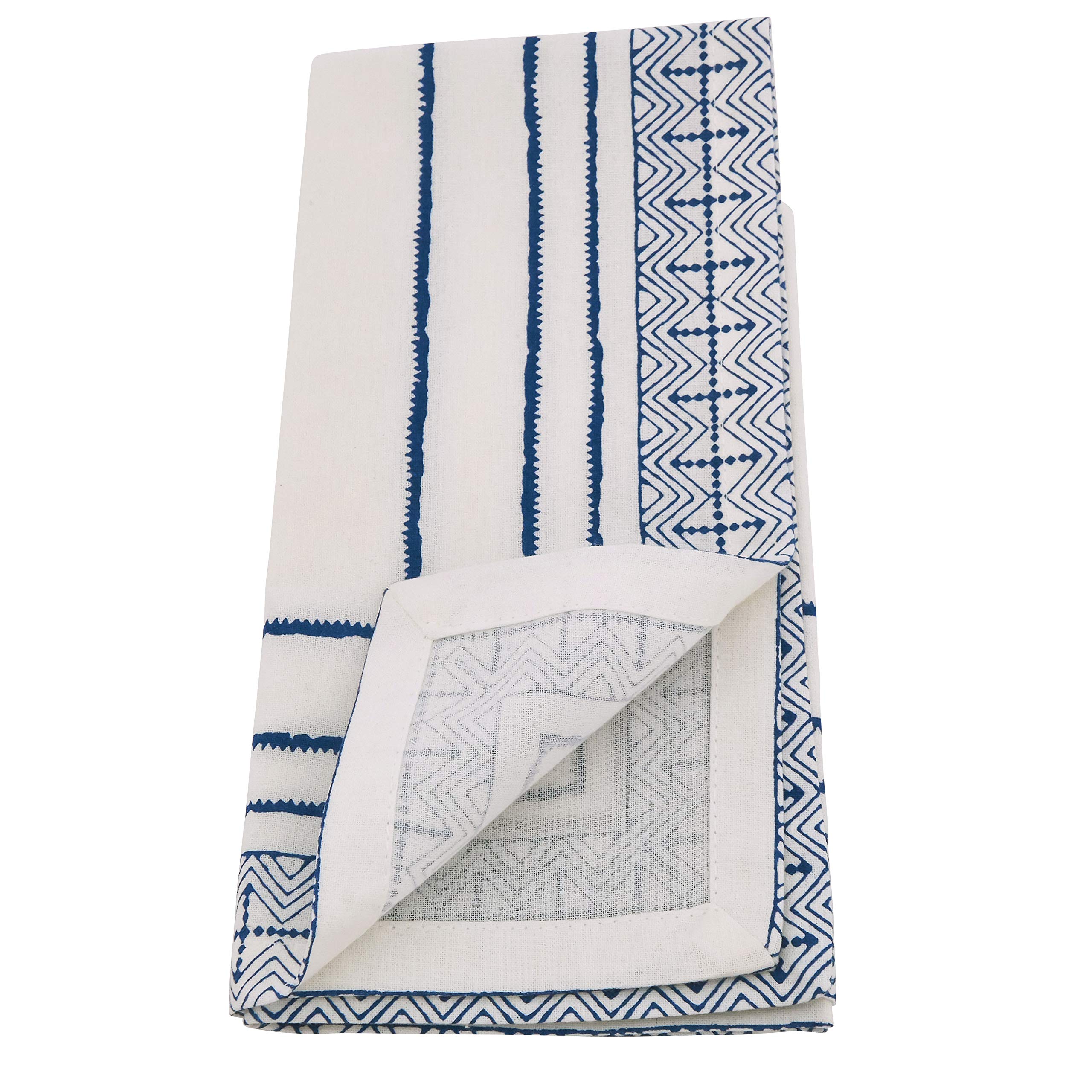 Handmade Block Print Cotton Napkins Set of 4 - Premium Quality Eco-Friendly Table Linens for Dinner Parties, Weddings & Home Decor