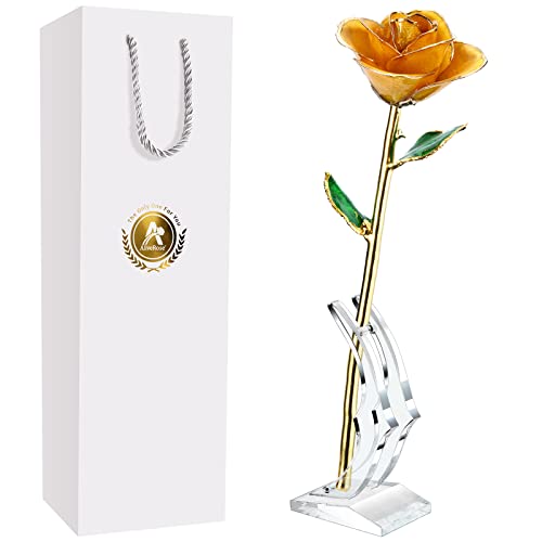 8.yellow Rose With Stand