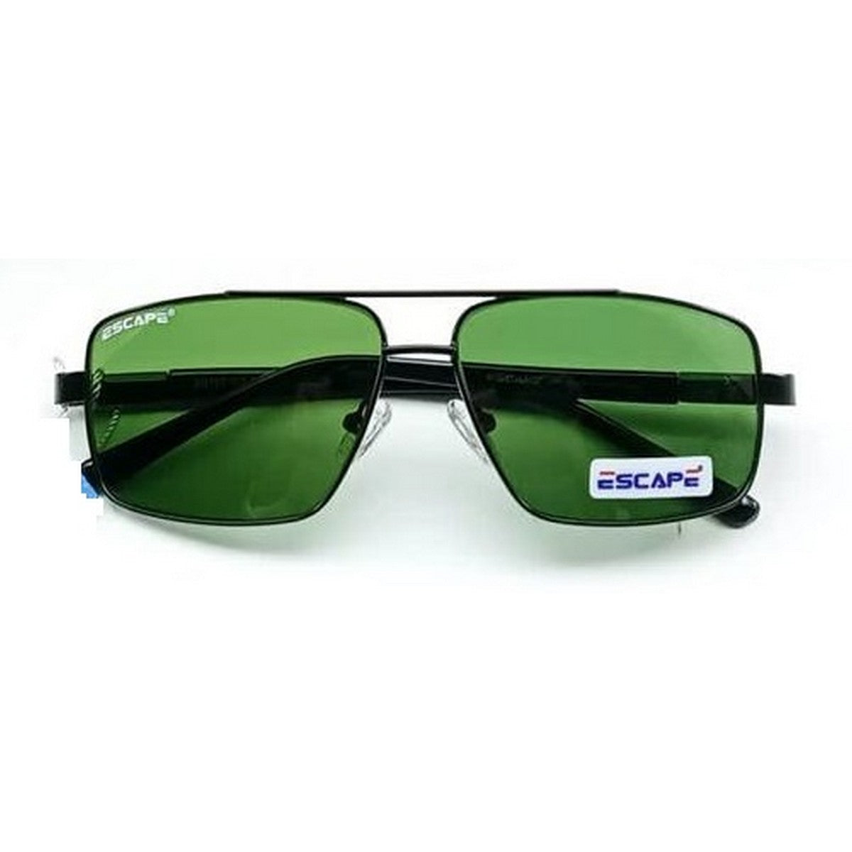 Stylish Rectangle Black Frame Sunglasses with UV400 Green Lenses - Polarized Unisex Shades for Driving, Beach & Outdoor Activities