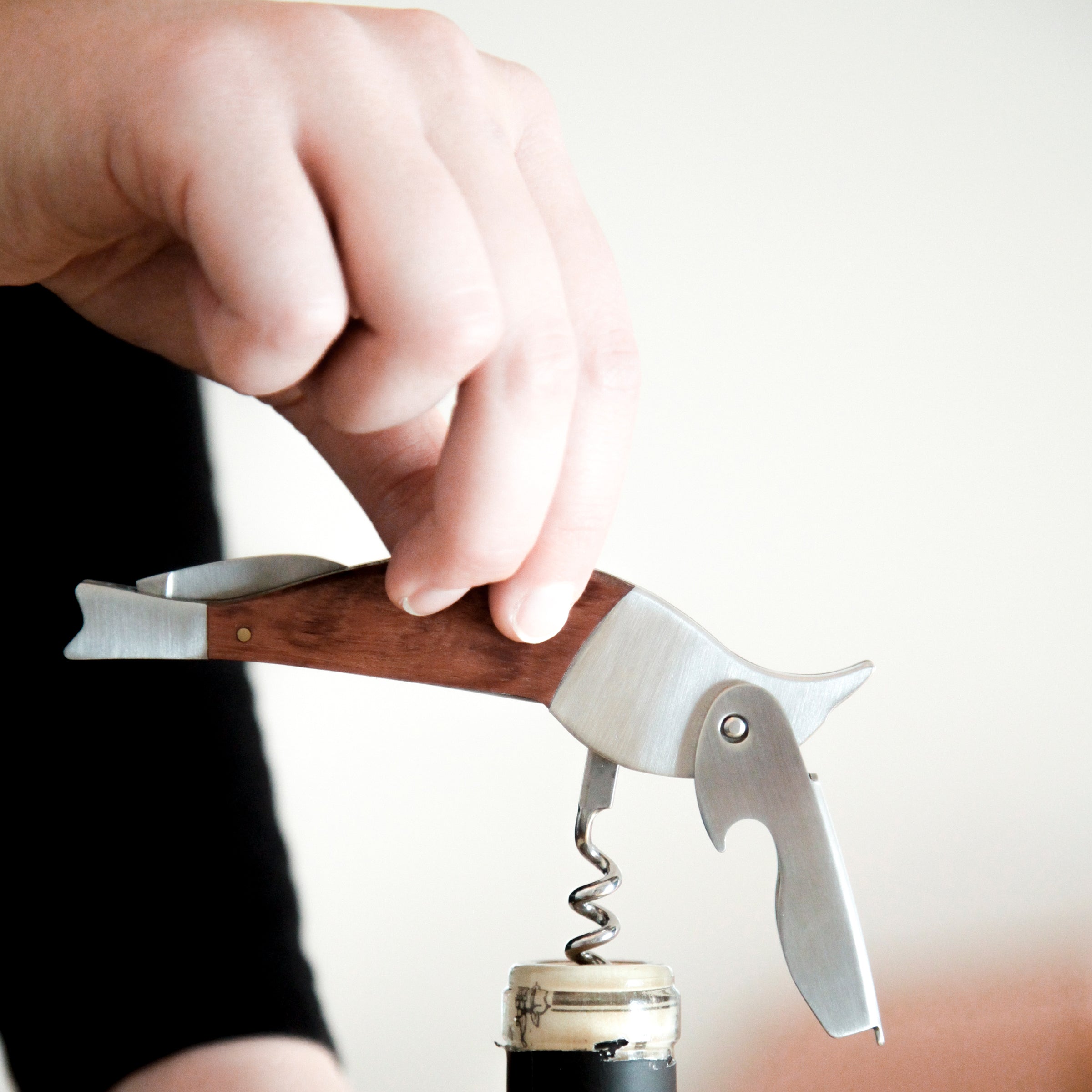 Premium Sparrow Wood Corkscrew - Elegant Wine Opener for Home, Parties & Gifts | Durable & Stylish Bottle Opener for Wine Enthusiasts