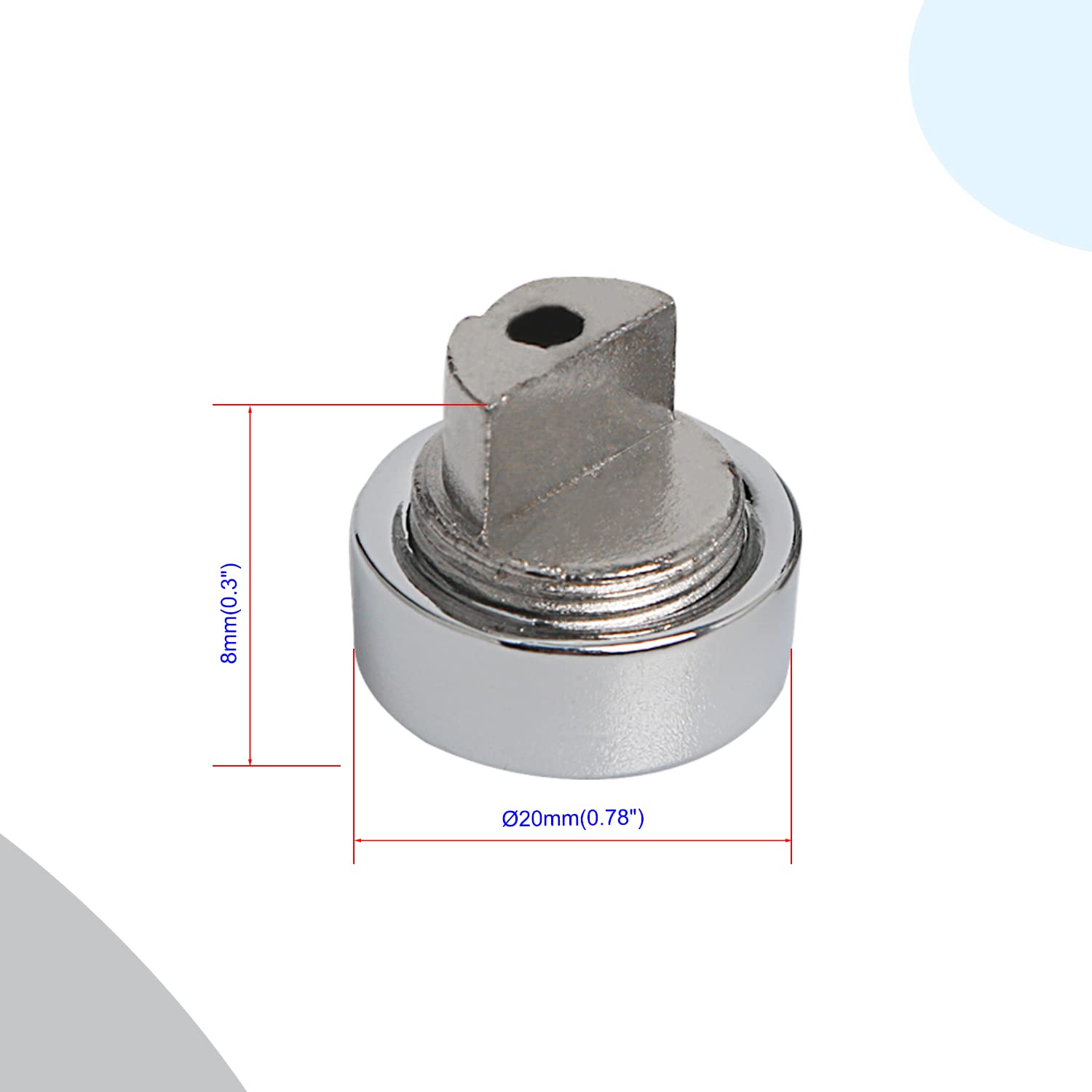 Aopin Round Mirror Glass Clip Clamp - Zinc Alloy Bracket Holder for 6-7mm (0.23-0.27 inch) Thick Round/Square/Polygon Glass - Perfect for Bathroom, Bedroom & Dressing Room Mirrors (4Pcs Set) - Ideal for Home Decor and Vanity Setup