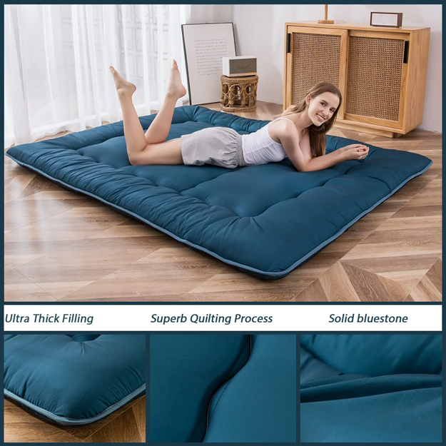 MAXYOYO Japanese Floor Futon Mattress - Portable Foldable Tatami Mattress for Guest Bed, Camping & Small Space Living | Comfortable Floor Sleeping Solution