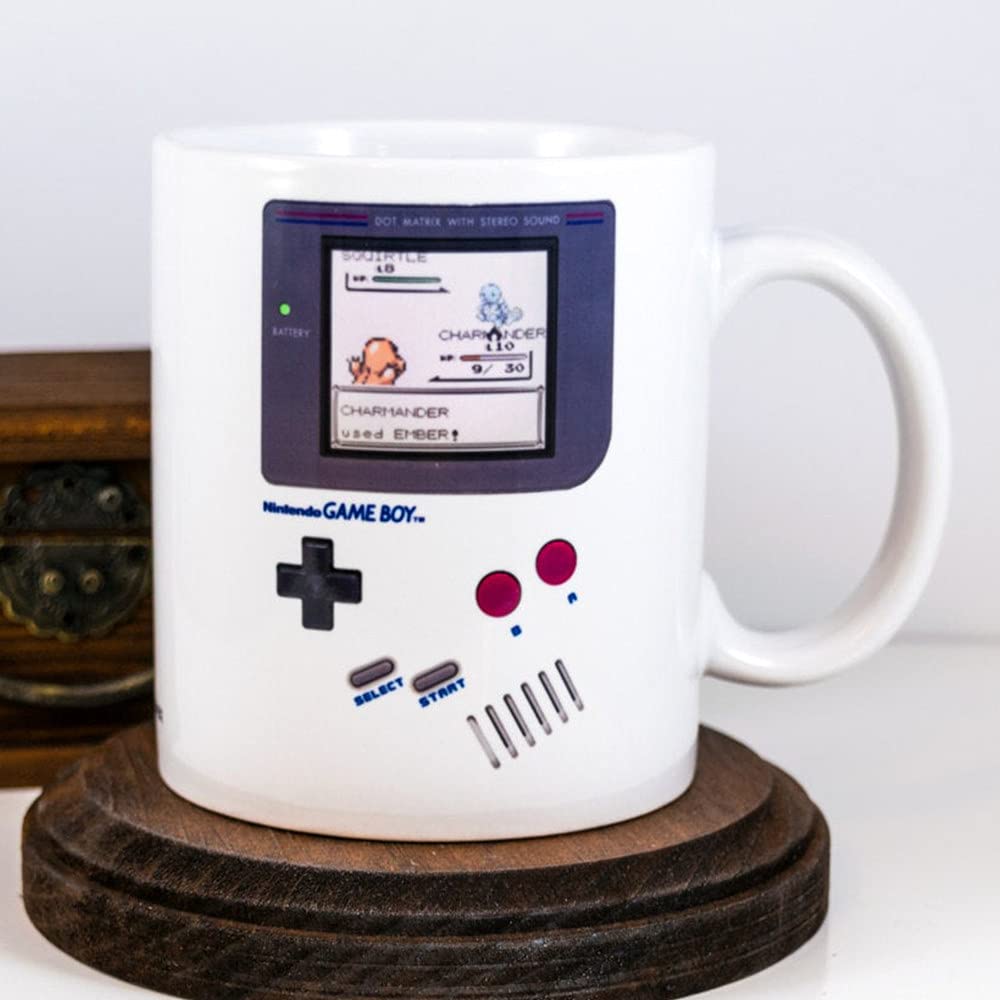 Retro Gameboy Video Game Coffee Mug - 15oz White Ceramic Cup with Classic Nintendo Scenes - Perfect Gift for Gamers, Boyfriends & Nintendo Fans - Great for Gaming Sessions, Office Use & Collectors