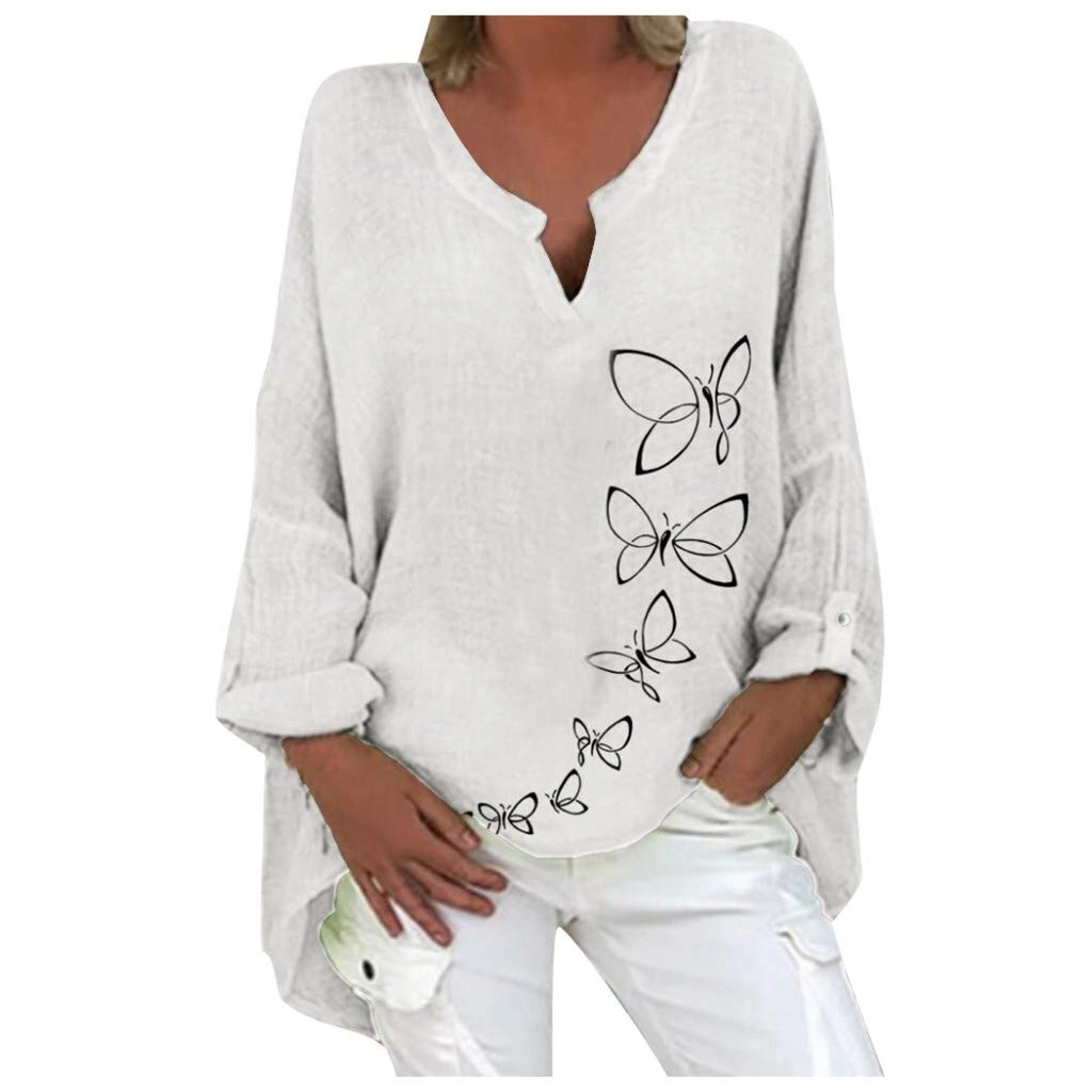 Women's Floral Printed Tunic Tops - Elegant V-Neck Long Sleeve Blouses for Casual & Dressy Occasions | Perfect for Office, Date Night & Spring Outfits
