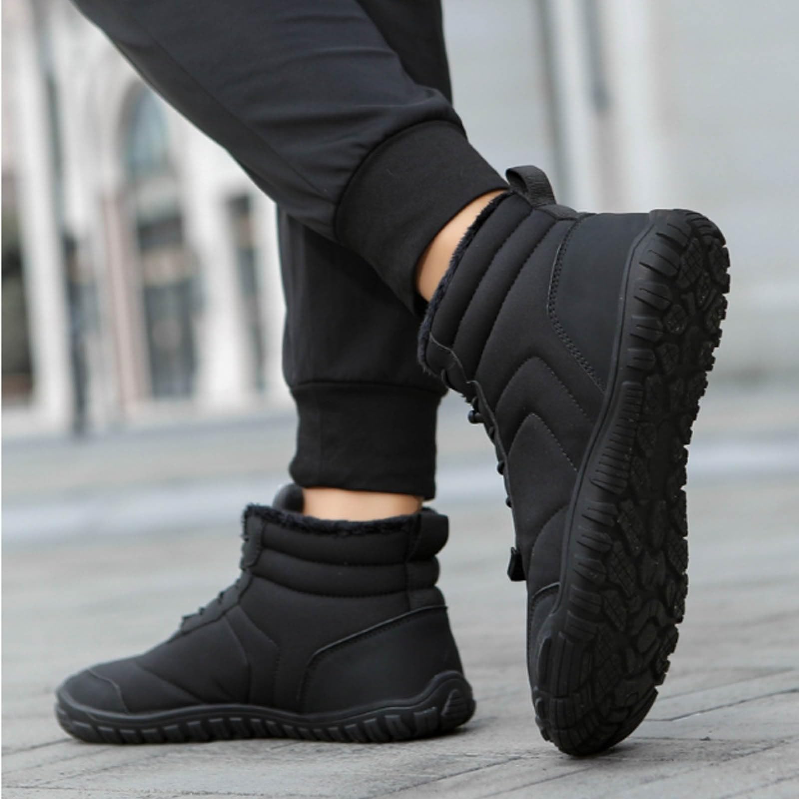 AMDBEL SWinter Barefoot Shoes for Women & Men - Waterproof Hiking Footwear, Warm Non-Slip Snow Boots | Perfect for Winter Hiking, Outdoor Adventures & Cold Weather Activities
