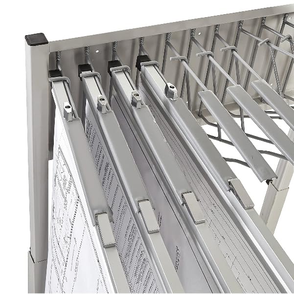 Adir Mobile Blueprint Holder - Heavy Duty Construction Plan Rack, Wall Mounted Map Organizer, Job Site Blueprint Display Stand for Architects, Engineers & Contractors - Perfect for Office, Construction Site & Home Studio (Without Clamps)
