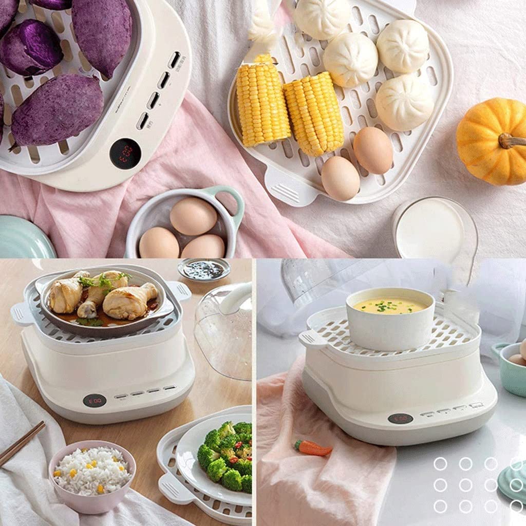 **Electric Food Steamer with Stackable Baskets – Fast Heating, Auto Shutoff & Stainless Steel Base – Perfect for Vegetables, Dumplings & Healthy Meals – Ideal for Home & Kitchen Use**