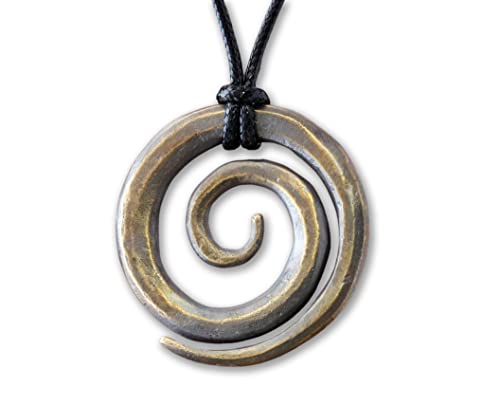 Spiral Eternity Necklace - Brass