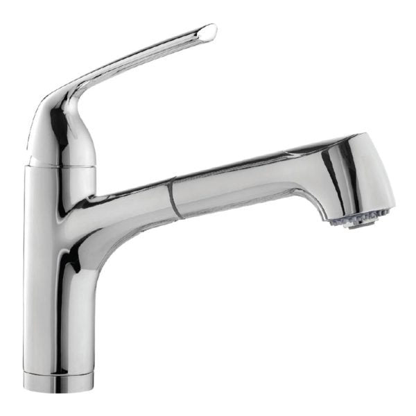 QUPO 2010 PC Quantum Bar Dual Function Pull Out Kitchen Faucet in Polished Chrome - Modern Touchless Kitchen Sink Faucet for Easy Cooking & Cleaning
