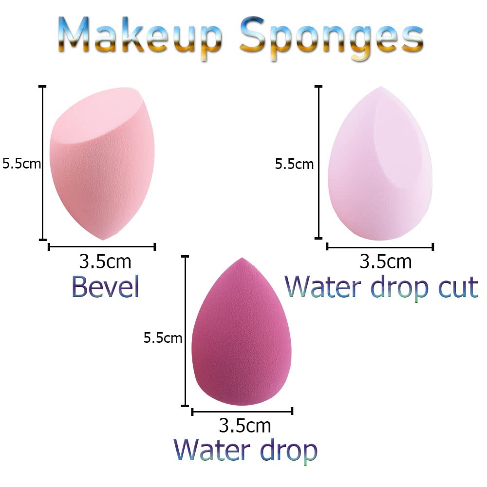 12PCS Soft Makeup Sponges - Wet & Dry Beauty Blender Set for Liquid Foundation, Cream & Powder | Professional Cosmetic Egg Sponge Kit | Perfect for Daily Makeup, Contouring & Airbrush Finish