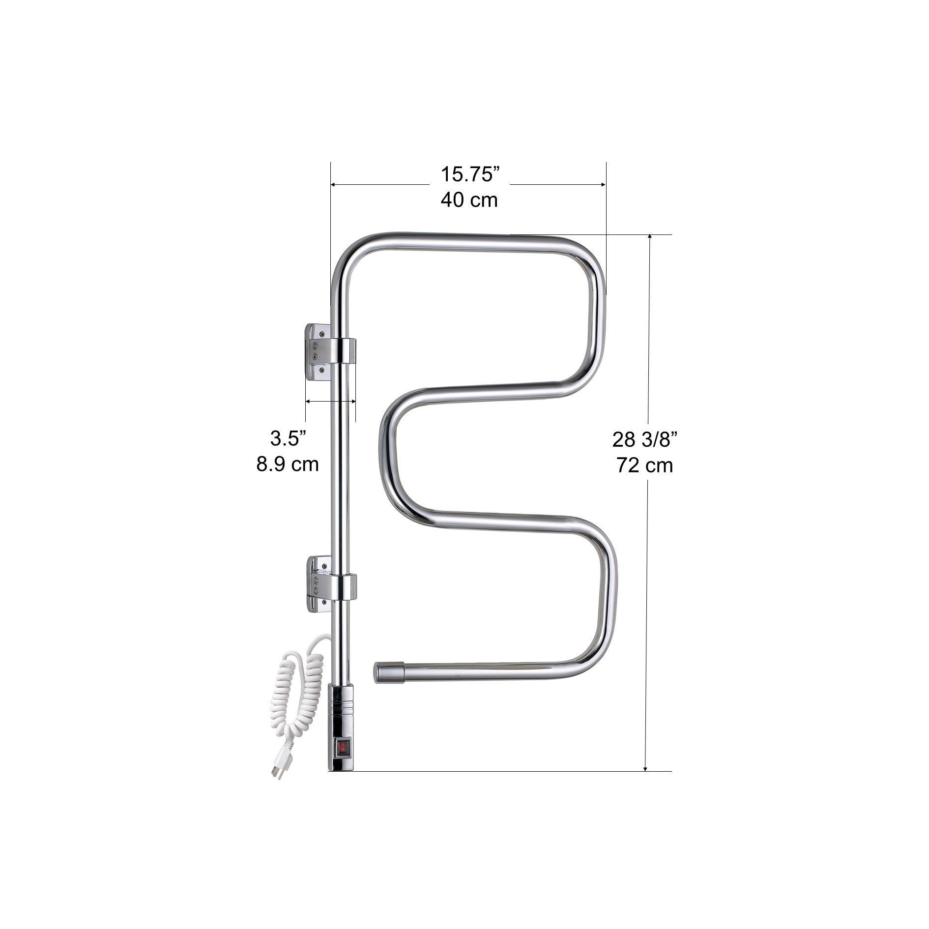Wall Mount Swivel Curved Chrome Shower Head - High Pressure Rainfall & Handheld Combo for Spa-Like Bathroom Experience (Perfect for Master Bath, Guest Bath & RV Use)