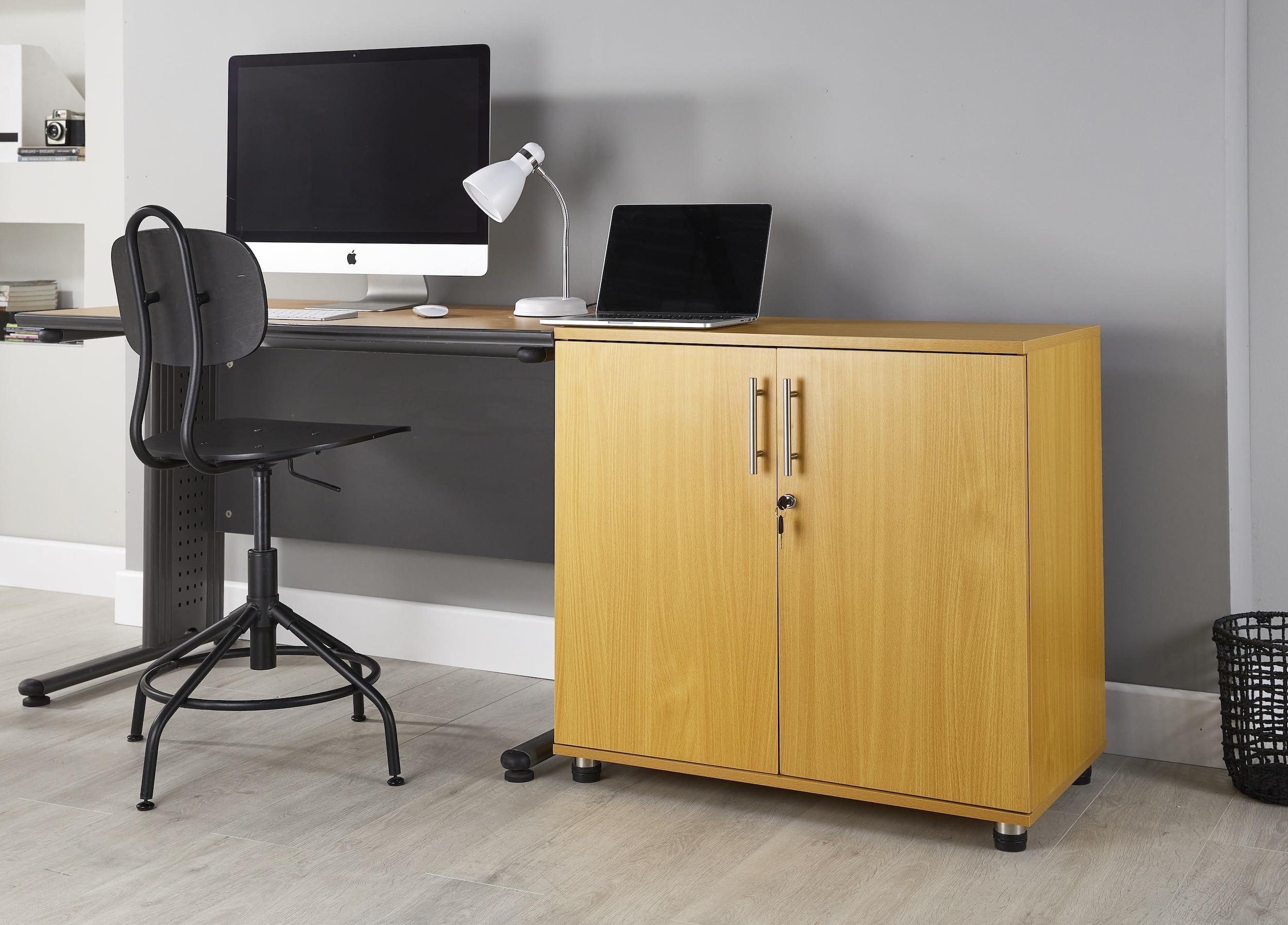 MMT Furniture Designs Ltd - Wooden Adjustable Storage Cabinet with Shelves for Kitchen, Pantry, Garage & Home Organization | File Cabinet Organizer & Bookcase | Perfect for Small Space Storage Solutions