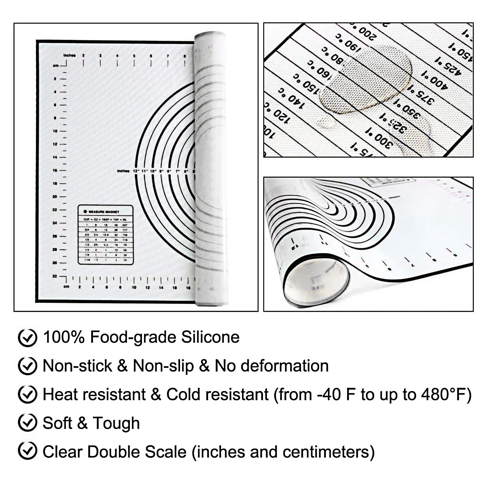 Premium Non-Stick Silicone Pastry Mat 32