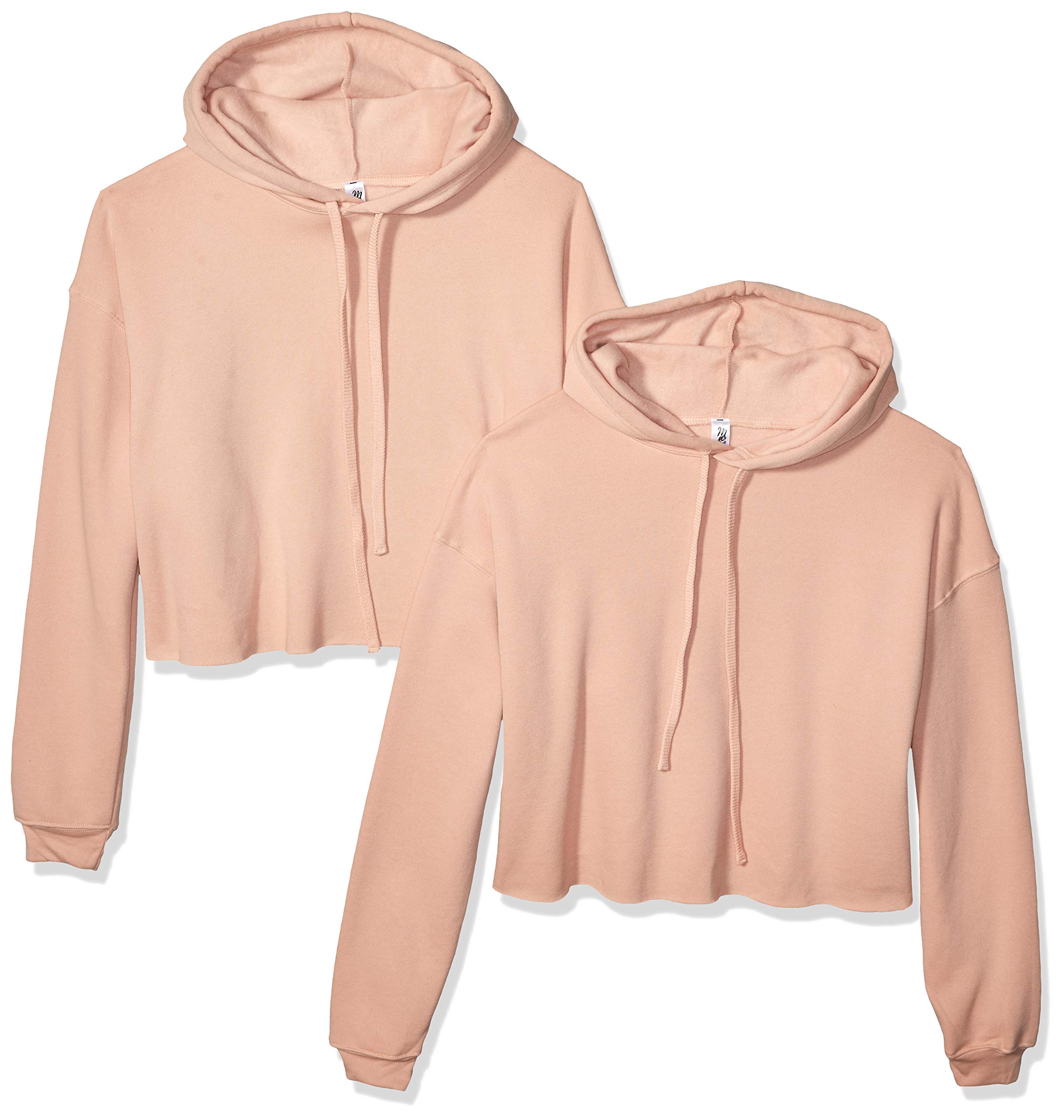 Marky G Apparel Women's Cropped Fleece Hoodie 2-Pack - Soft Cozy Pullover Sweatshirts for Casual Wear, Lounge & Workout