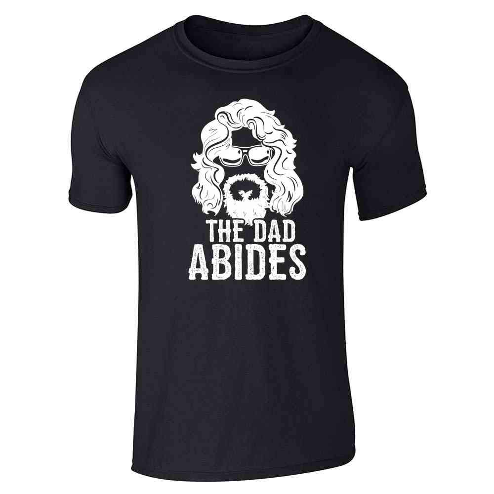 Pop Threads The Dad Abides Funny Graphic T-Shirt for Men - Cool Gift for Father's Day, Birthday & Casual Wear