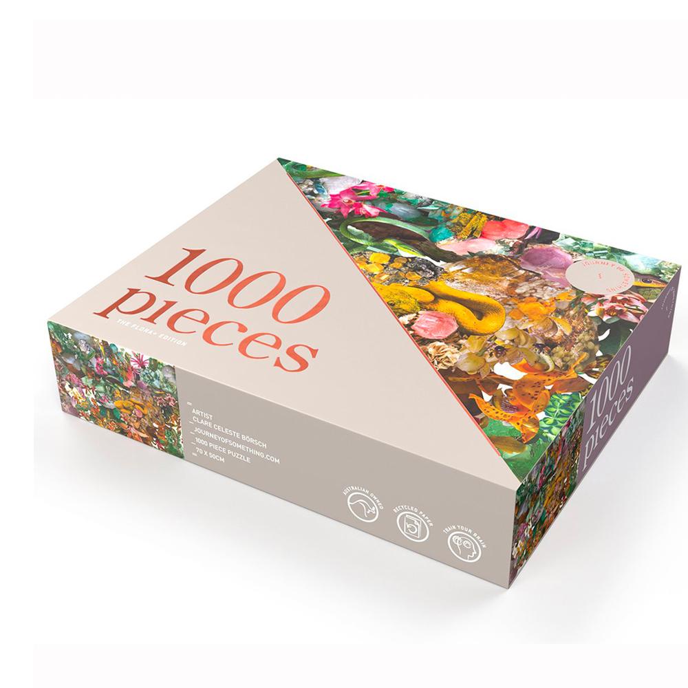 Flora 1000 Piece Jigsaw Puzzle - Beautiful Botanical Flowers Landscape - Perfect for Family Game Night, Stress Relief & Home Decor