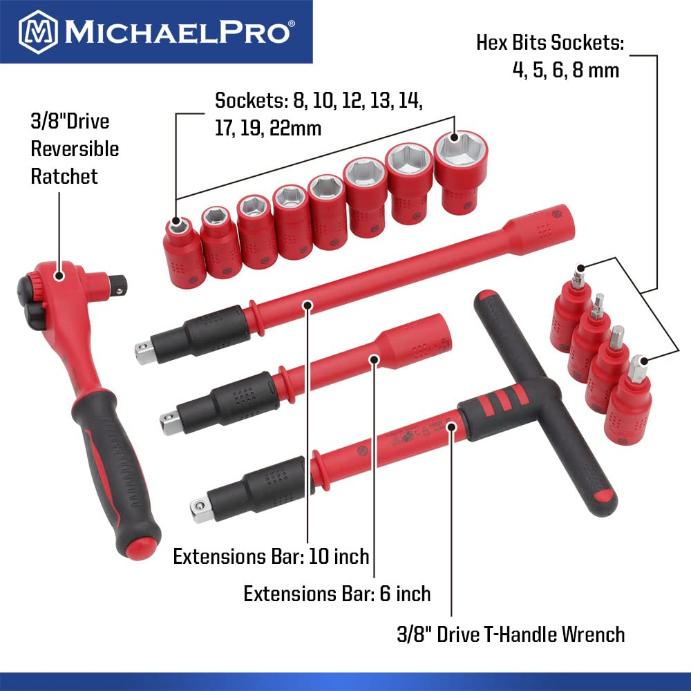 MichaelPro 16-Piece 3/8