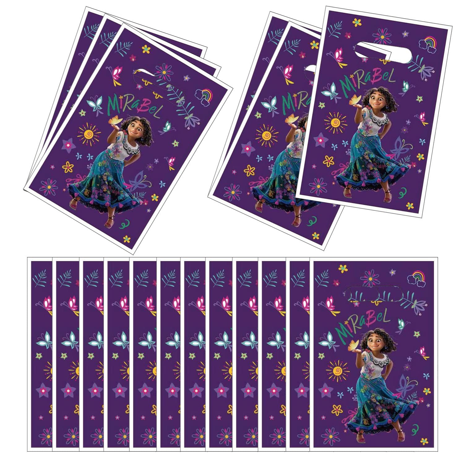 50 Packs Encanto Themed Party Gift Bags - Cute Disney Encanto Birthday Party Supplies for Kids, Girls & Boys - Perfect for Birthday Decorations, Favor Bags & Themed Party Favors