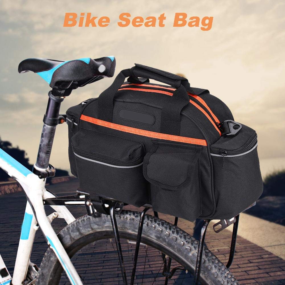 B Soul Ycle Rear Bike Bag - Large Capacity Cycling Trunk Bag, Multifunctional Rear Rack Storage with Shoulder Strap - Perfect for Commuting, Touring & Outdoor Adventures