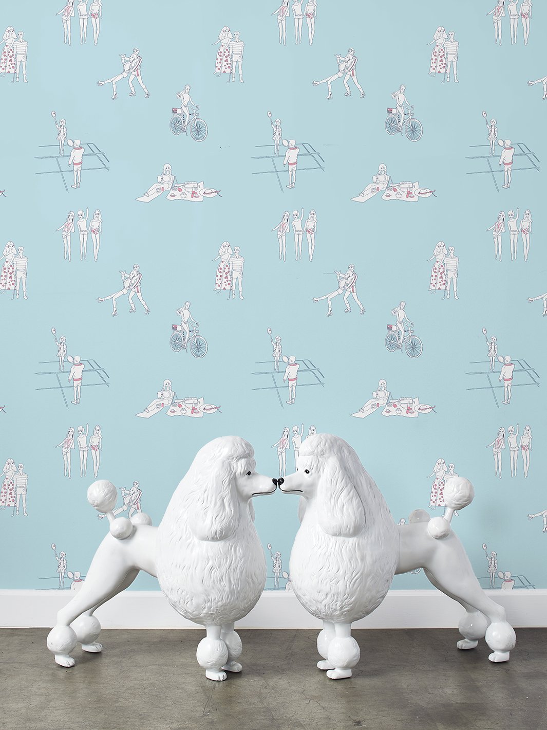Barbie™ and Friends Wallpaper - Official Barbie™ Licensed Sky Blue Design for Kids' Room & Nursery Decor