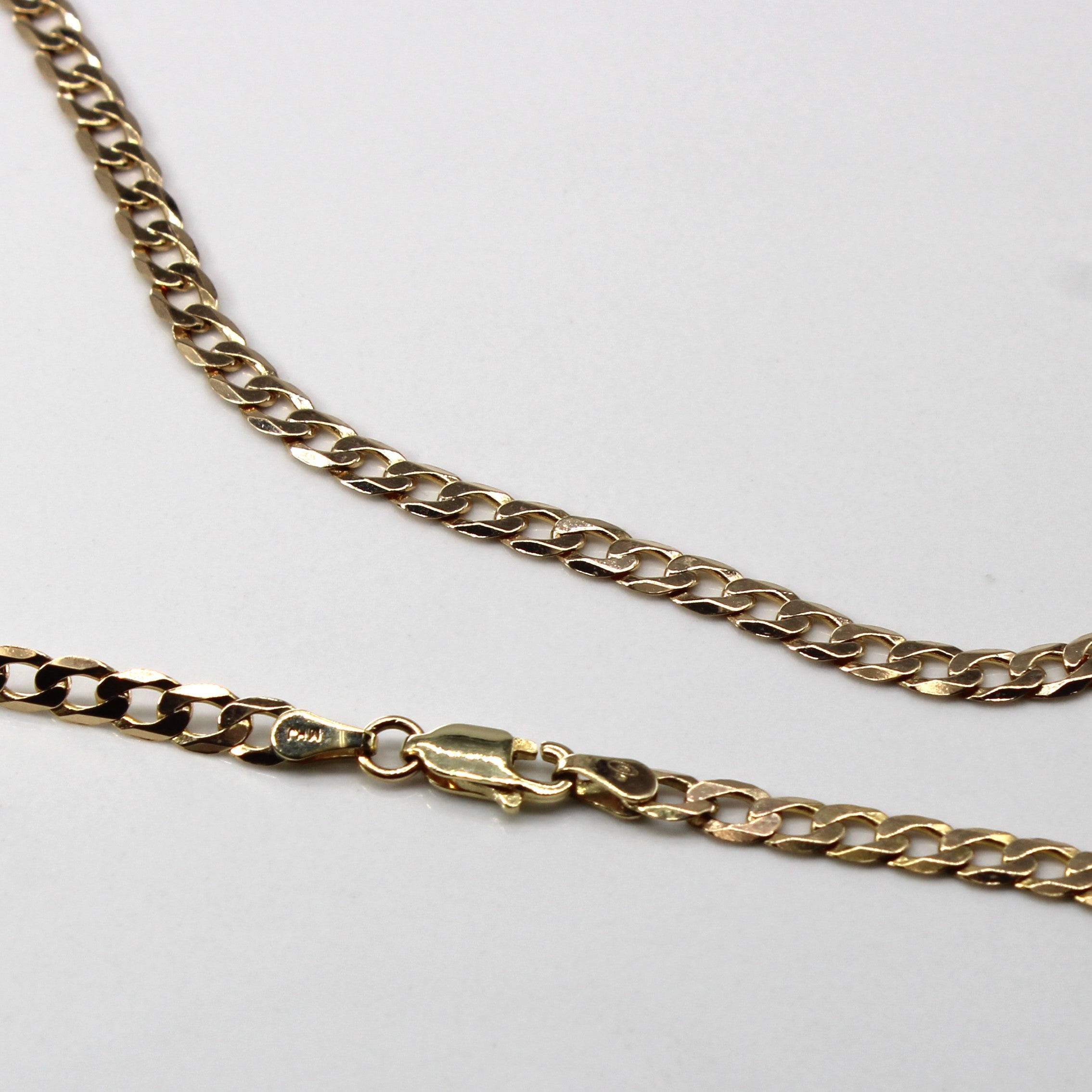 10K Yellow Gold Curb Link Chain Necklace - 20 Inch Solid Gold Cuban Chain for Men & Women | Perfect for Everyday Wear, Gifts & Special Occasions