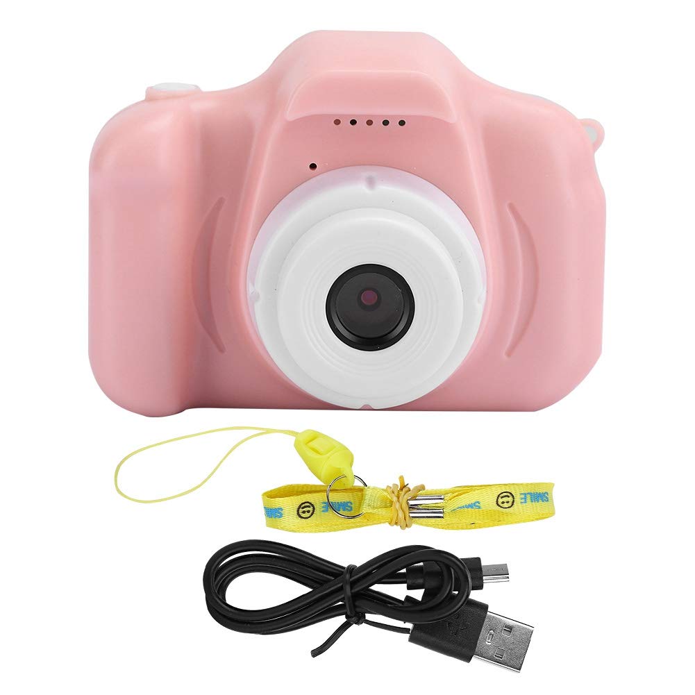 Kids Digital Camera - 070 Portable Cartoon Camera for Children, Easy to Use Mini Photography & Video Camera with Simple Operation (Pink) - Perfect for Birthday Gifts, Travel, Outdoor Adventures & Early Learning