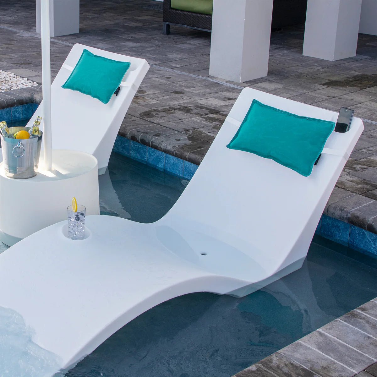 Kai Shelf Lounger Resort Pillow Set of 2 - Premium Floating Pool Lounger Pillows for Ultimate Relaxation | Perfect for Poolside, Beach, and Resort Luxury Comfort