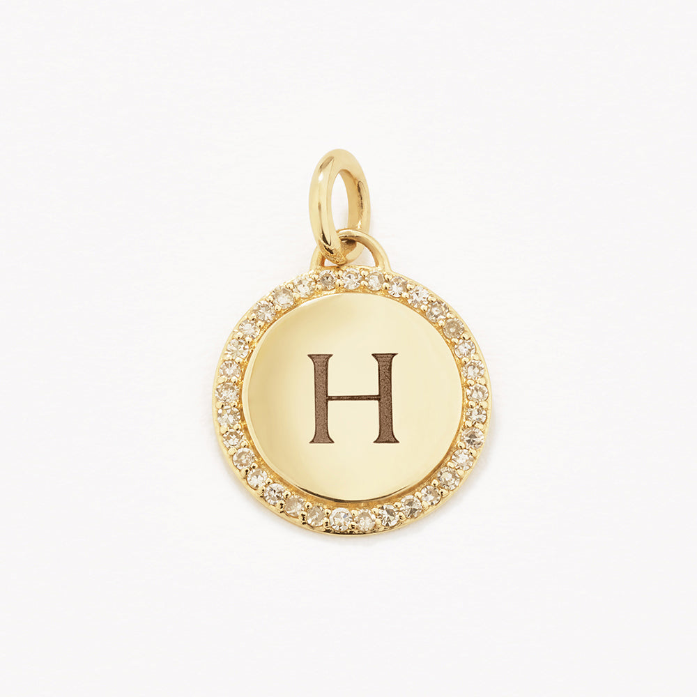 10k Gold Engravable Diamond Disc Necklace - Personalized Jewelry Gift for Women, Perfect for Anniversaries, Birthdays & Special Occasions