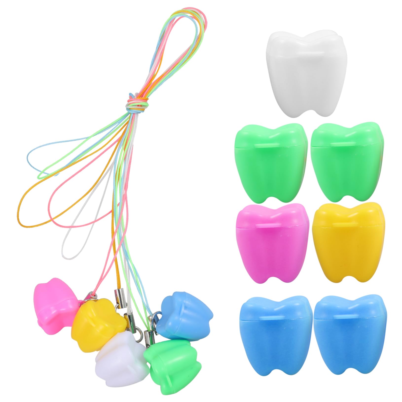 Hohopeti 60 Pcs Tooth Storage Box - Plastic Tooth Saver Necklace for Boys, Kids Tooth Keepsake Container - Perfect for Baby Teeth Preservation & First Tooth Keepsake Gifts