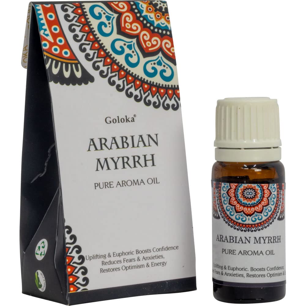 Goloka Pure Aromatherapy Essential Oil - 100% Natural Arabian Myrrh Oil for Diffusers, Humidifiers & Massage | Relaxation, Stress Relief & Home Fragrance