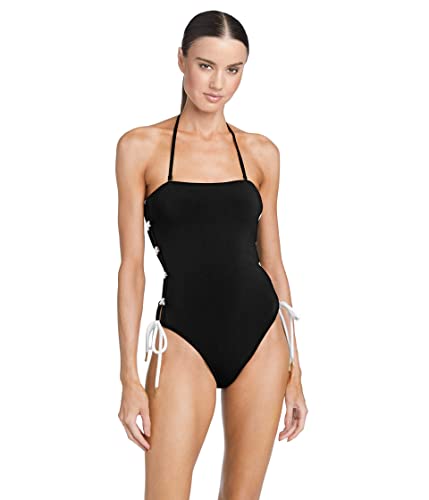 Robin Piccone Emma Bandeau One-Piece Swimsuit - Women's Sexy High-Cut Monokini for Beach & Pool Vacation