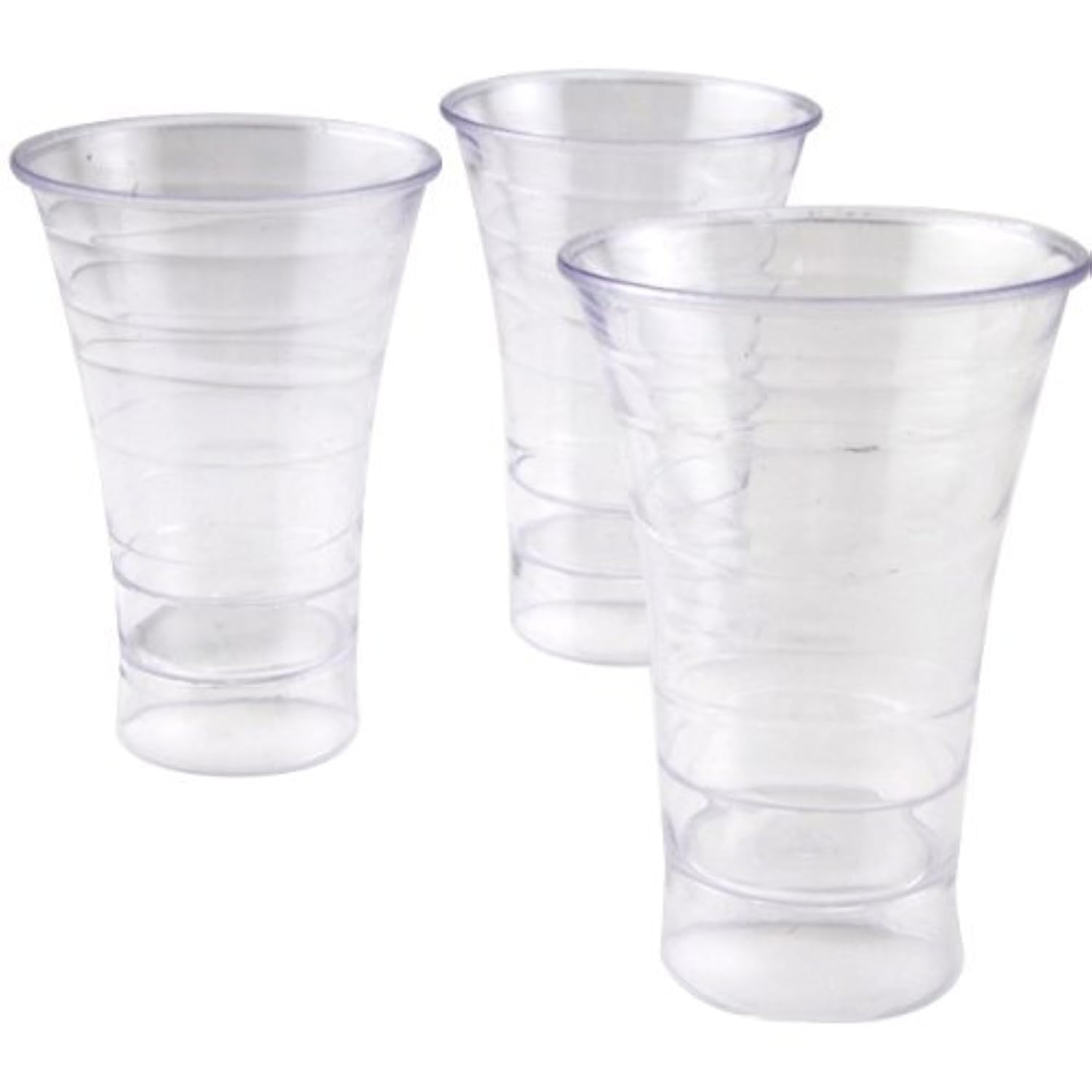 50-Pack Polar Ice Disposable Plastic Spiral Shot Cups - 1.75 oz Clear Party Cups for Cocktails, Shots & Beverages | Perfect for Bars, Weddings & Birthday Parties