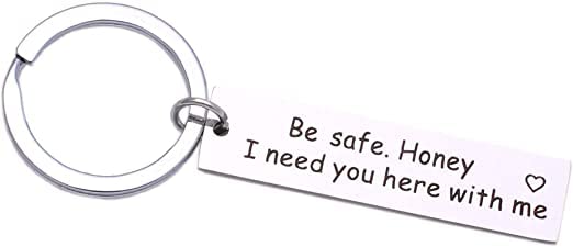 Customized 'Be Safe I Need You Here With Me' Handmade Gift for Husband, Dad, Boyfriend - Valentine's Day, Father's Day & Birthday Present - Perfect for Long Distance Relationships, Military Deployment & Emotional Support