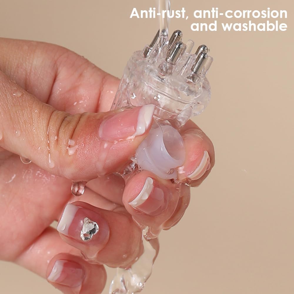 BHAGVAT Hair Oil Applicator Bottle with Roller Ball - 6ml Mini Portable Scalp Massage Comb for Hair Growth & Treatment | Perfect for Argan, Coconut, Castor Oils | At-Home Hair Care & Salon Use