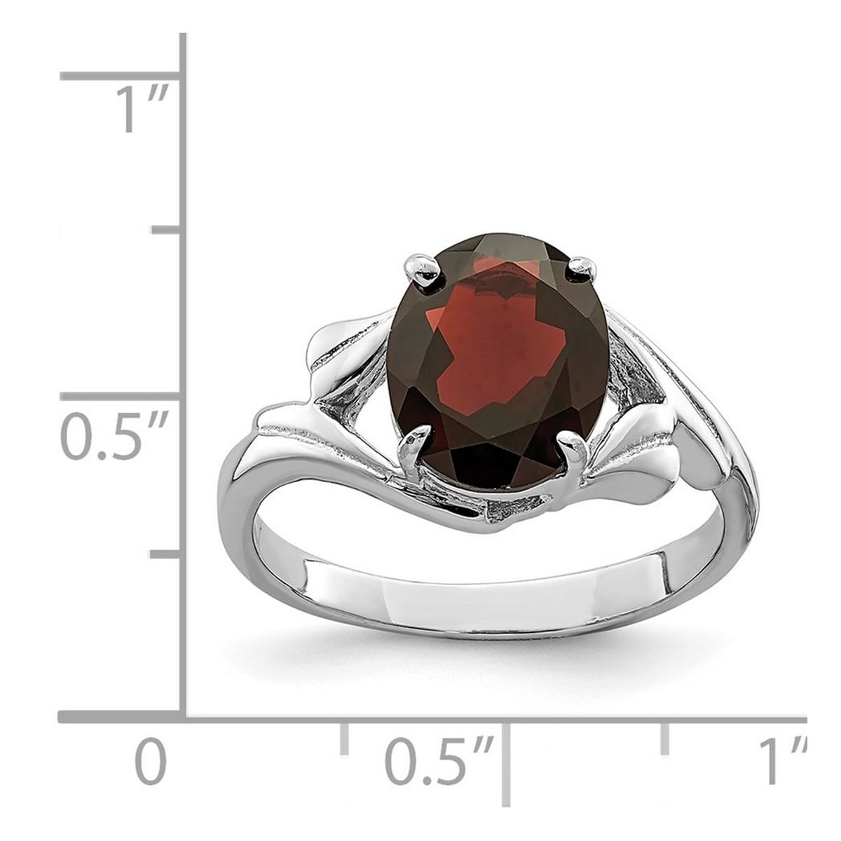 925 Sterling Silver Garnet Ring for Women - 3mm Wide Solid Polished Gemstone Jewelry | Perfect for Weddings, Anniversaries & Everyday Elegance