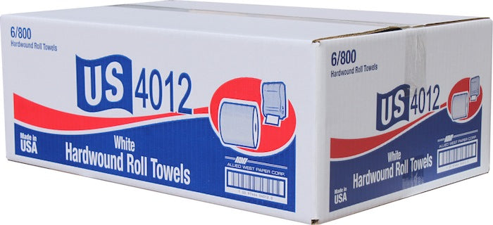 800' White Roll Towel (6/Case) - Bulk Commercial Paper Towels for Restaurants, Kitchens & Offices | High-Absorbency Disposable Towels for Cleaning & Spills