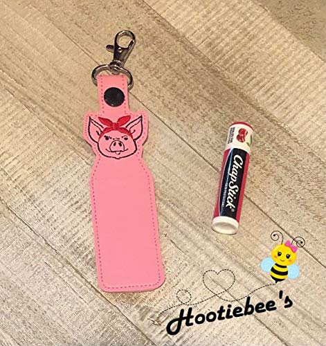 Bandana Pig Sanitizer Holder & Lip Balm Holder - Cute Animal-Themed Hand Sanitizer and Lip Balm Carrier for Kids and Adults | Perfect for School, Travel, and Outdoor Activities