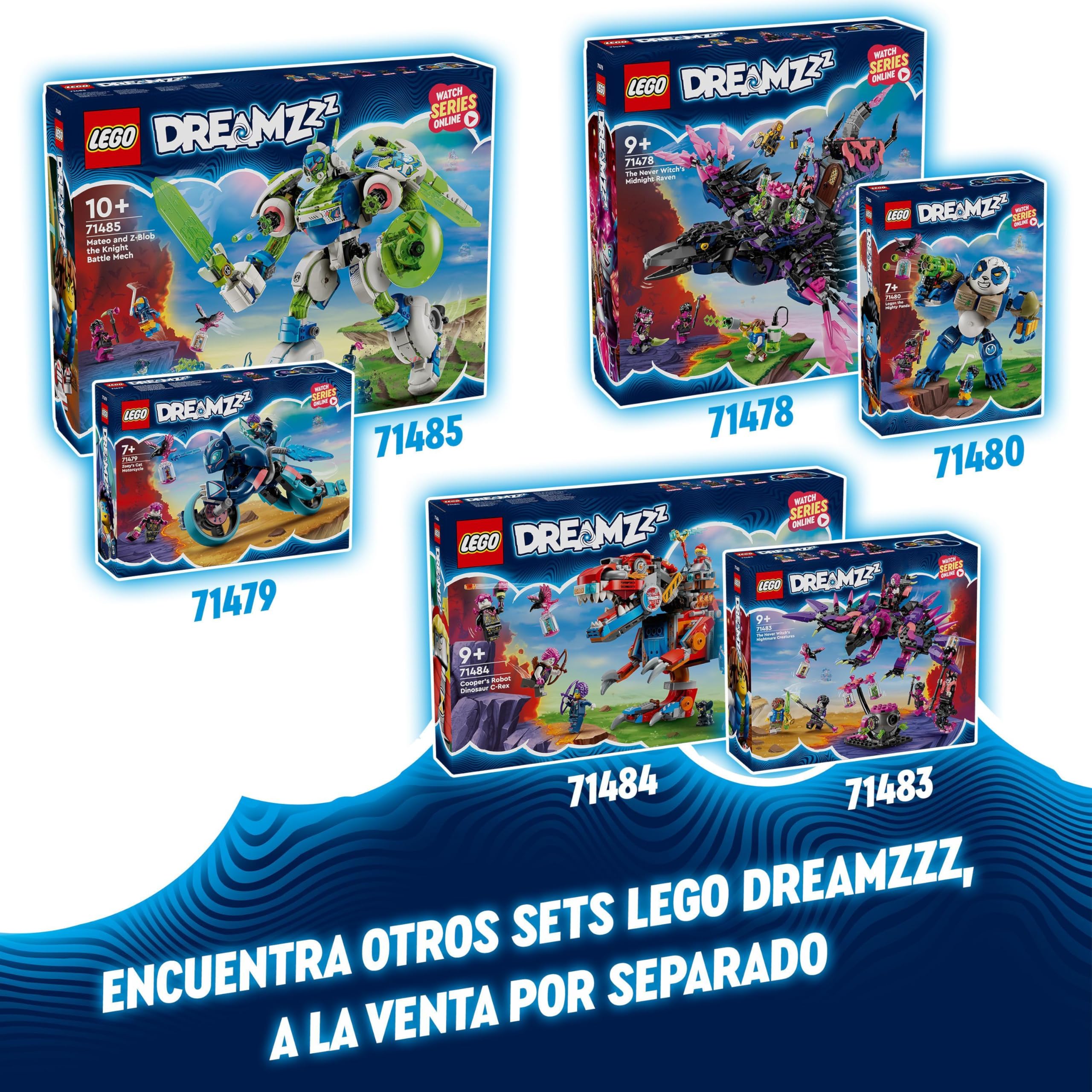 LEGO DREAMZzz 3-in-1 Building Toy Set - Mateo & Z-Blob Knight Mech Battle Robot & Space Shuttle, Creative Construction Kit with 4 Minifigures 71485, STEM Educational Gift for Boys & Girls Ages 10+ | Space Adventure & Robot Battle Play Scenes