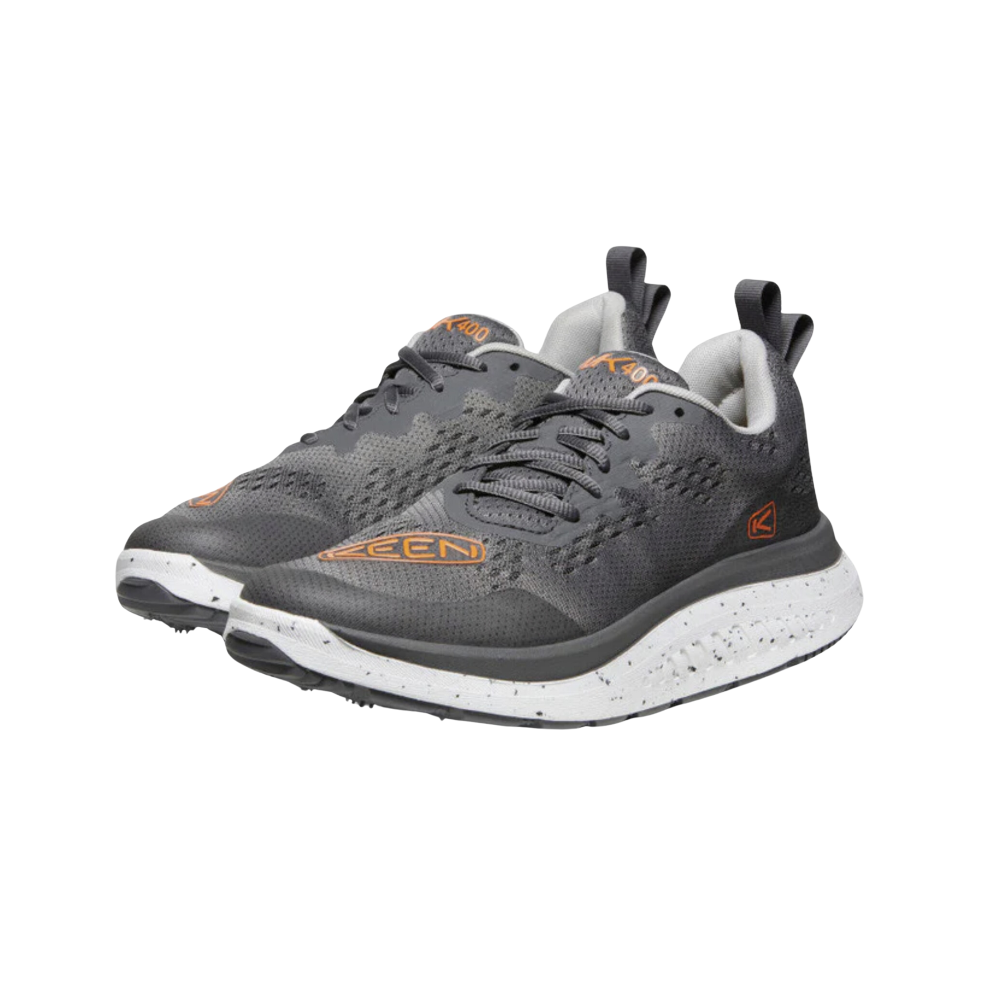 Men's WK400 Running Shoes - Steel Grey/Scarlet Ibis - Regular Width Athletic Sneakers for Jogging, Gym & Casual Wear