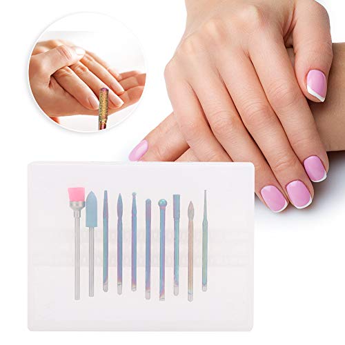 Professional Nail Drill Bit Set for Manicure & Pedicure - 10PCS Carbide Nail Bits for Acrylic, Gel, Natural Nails - Perfect for Home Salon, Nail Art & Professional Use - Durable & Easy to Use Nail Drill Accessories Kit