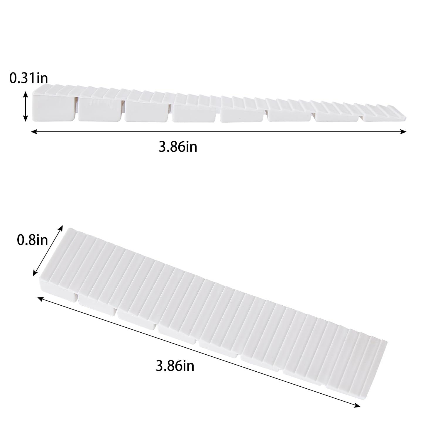 12 Pack White Heavy Duty Plastic Furniture Leveling Shims - High Weight Capacity, Easy Snap & Cut for Perfect Fit - Ideal for Toilet, Door, Window, Shed & Table Leveling - Home & Office DIY Repair Solution
