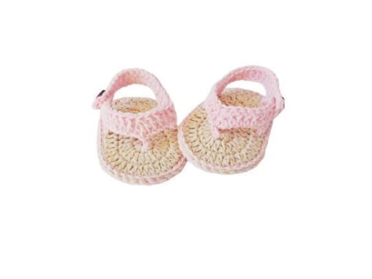 Handmade Crochet Baby Sandals for Newborns 6-9 Months - Soft Breathable Summer Flip Flops for Infants - Perfect for Beach, Pool, and Outdoor Play