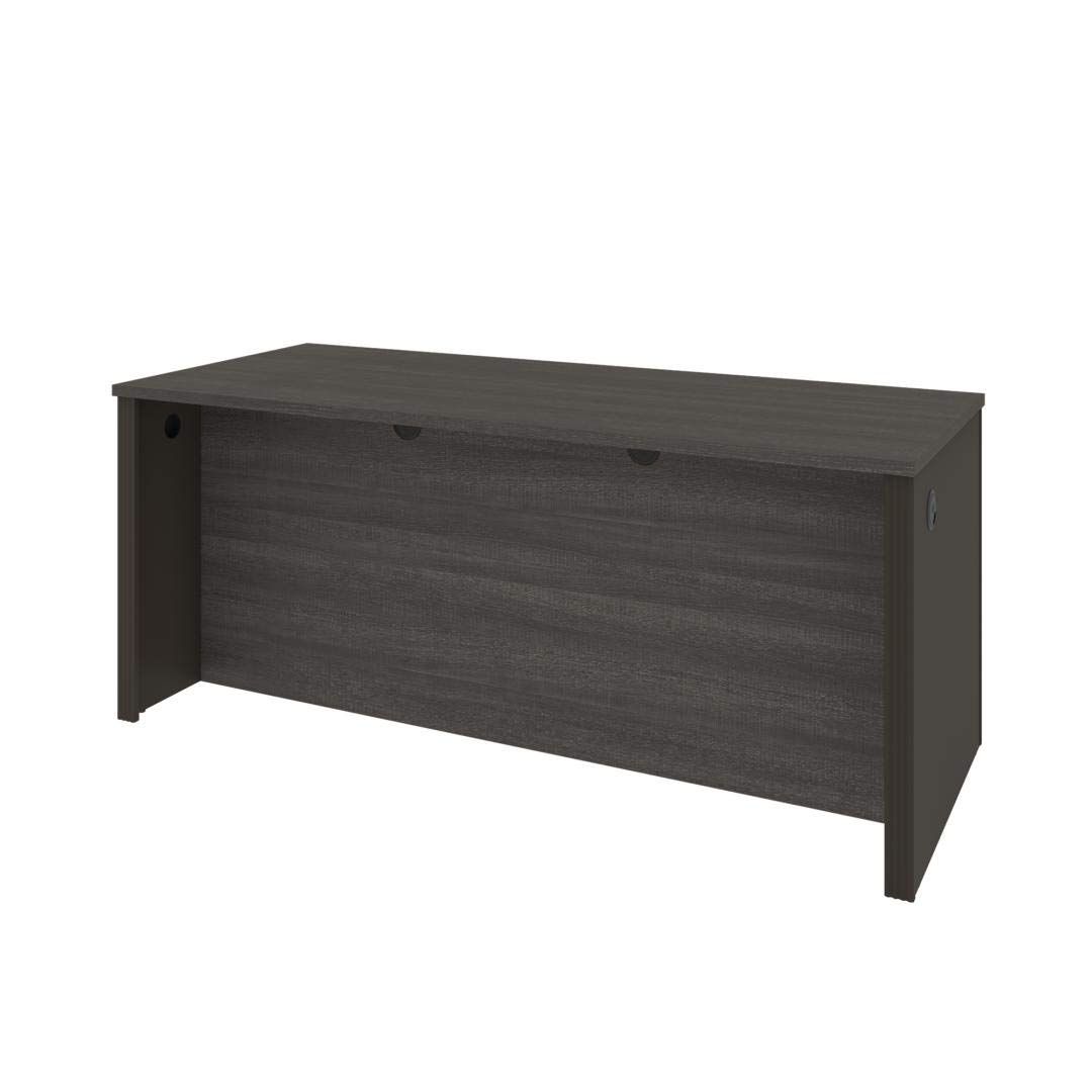 Bestar Prestige + 72W Office Desk Shell in Bark Grey & Slate - Modern Computer Workstation for Home & Office Workspace