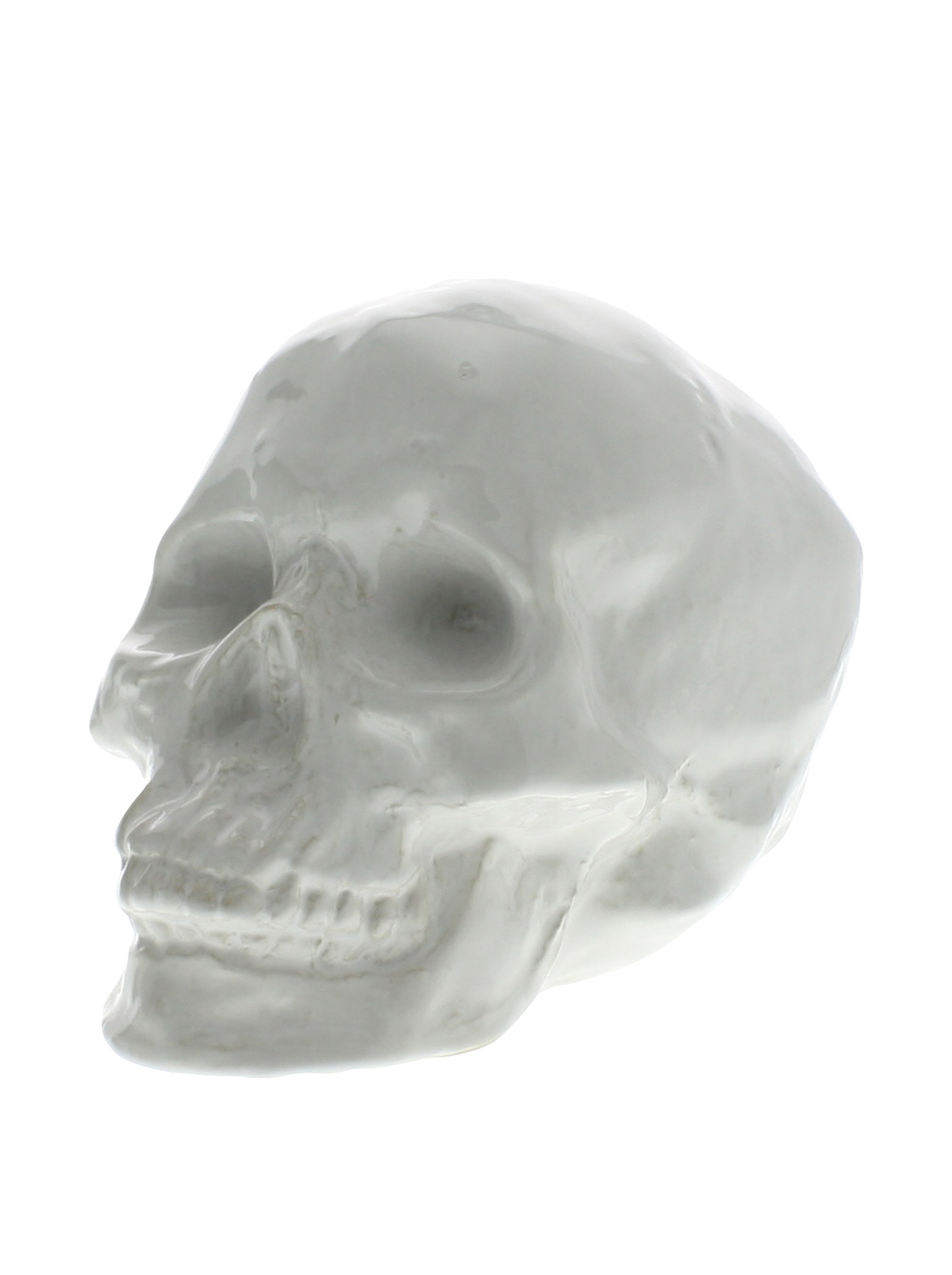 Homart White Ceramic Skull - Gothic Home Decor, Halloween Party Supplies & Unique Gift Idea for Horror Fans | Perfect for Spooky Decor, Themed Events & Collectors